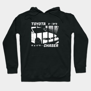 TOYOTA CHASER JZX100 Black 'N White 3 (Black Version) Hoodie